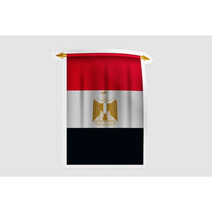 Egypt Flag Pennant Style 6 - DecalsHouse