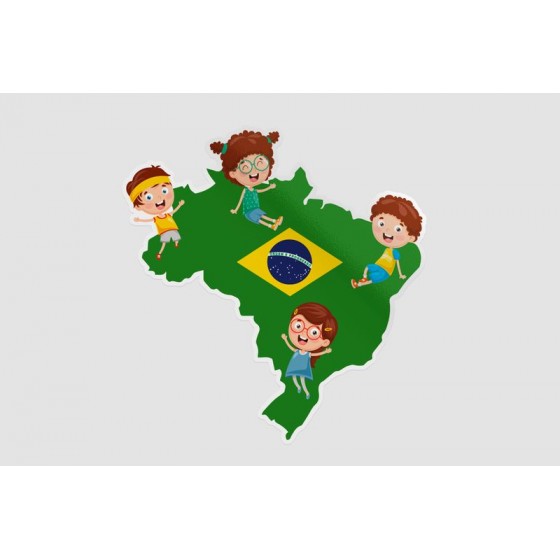 Brazil Map Dh Style 3 Sticker