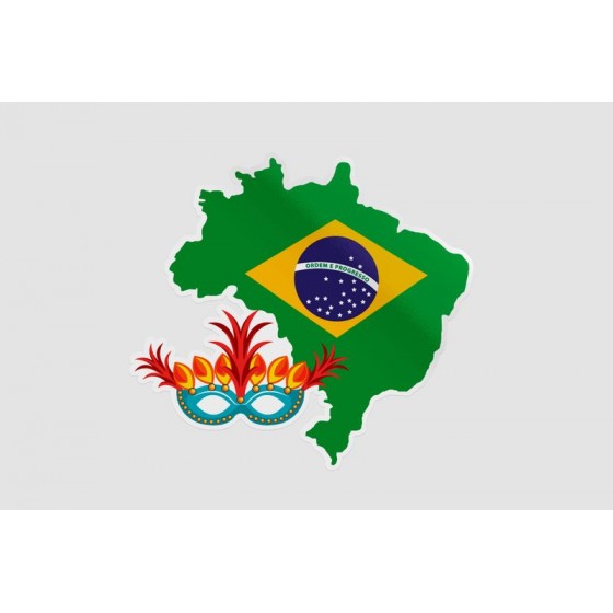 Brazil Map Dh Style 5 Sticker