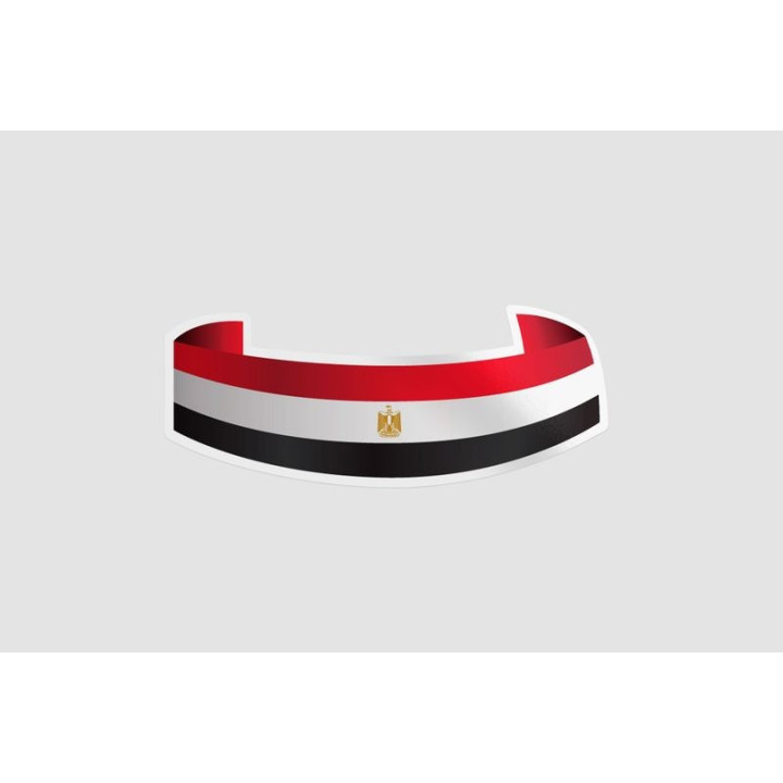 Egypt Flag Ribbon Style 2 - DecalsHouse