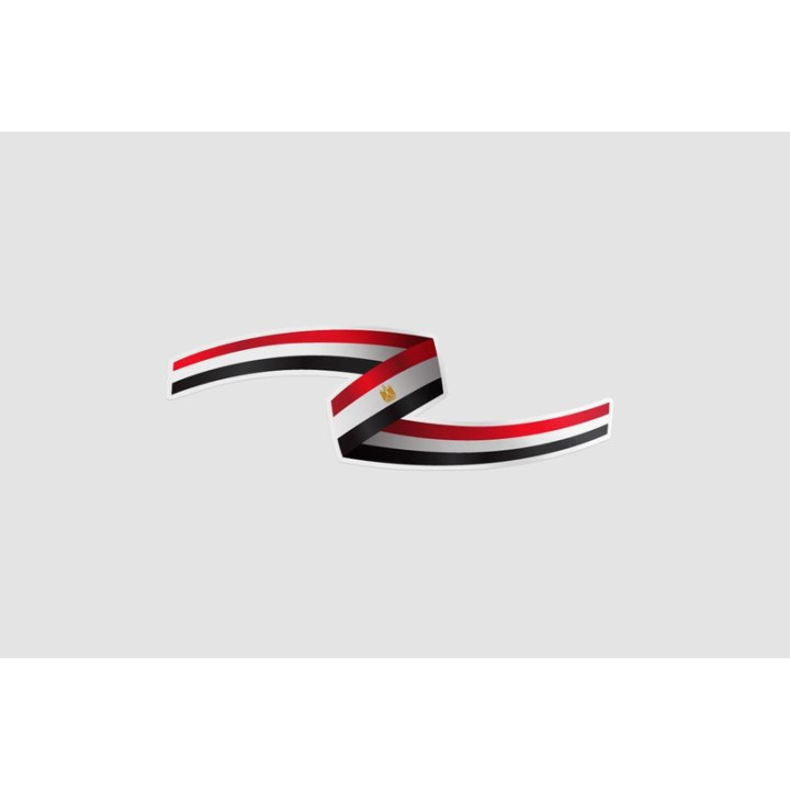 Egypt Flag Ribbon Style 4 - DecalsHouse