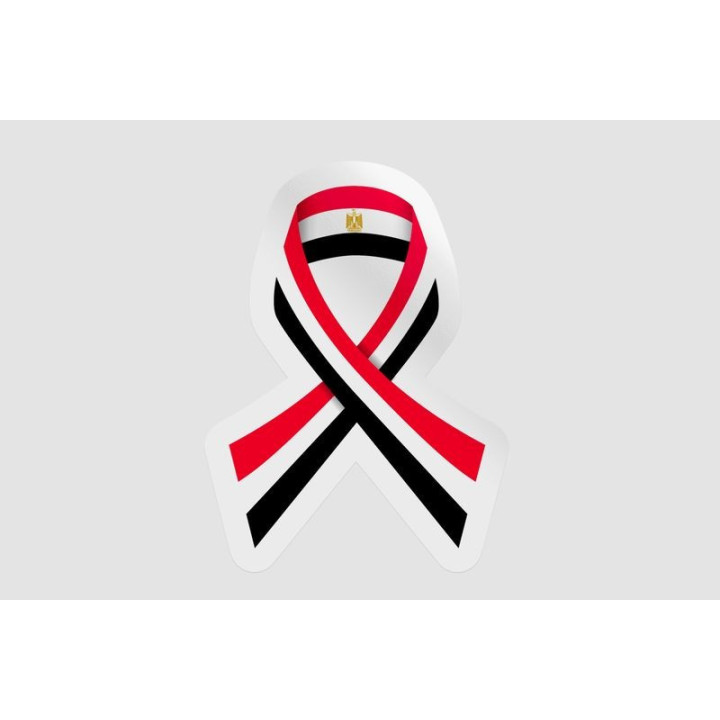 Egypt Flag Ribbon Style 6 - DecalsHouse