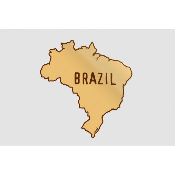 Brazil Map Style 10 Sticker