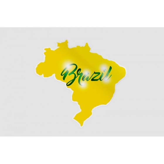 Brazil Map Style 17 Sticker