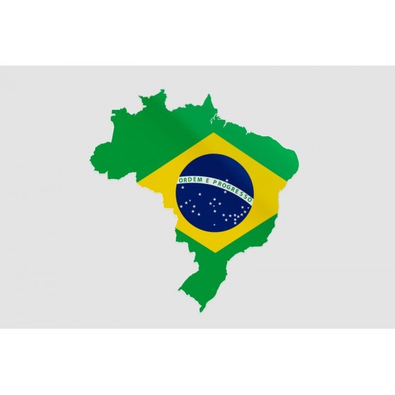 Brazil Map Style 3 Sticker