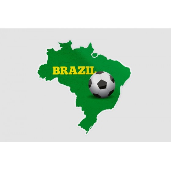 Brazil Map Style 4 Sticker