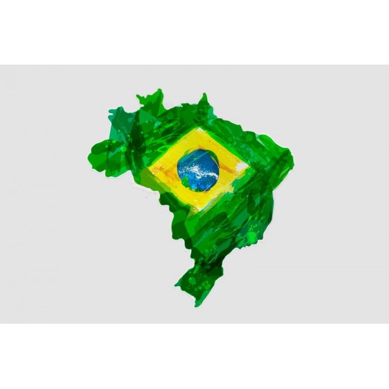 Brazil Map Style 7 Sticker
