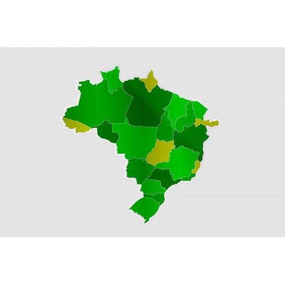 Brazil Map Style 8 Sticker