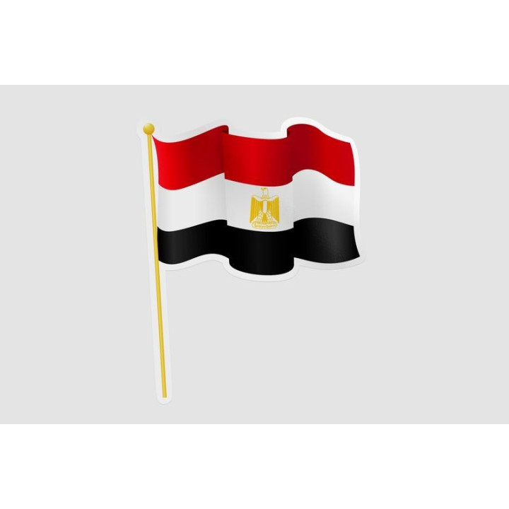 Egypt Flag Waving Style 6 - DecalsHouse