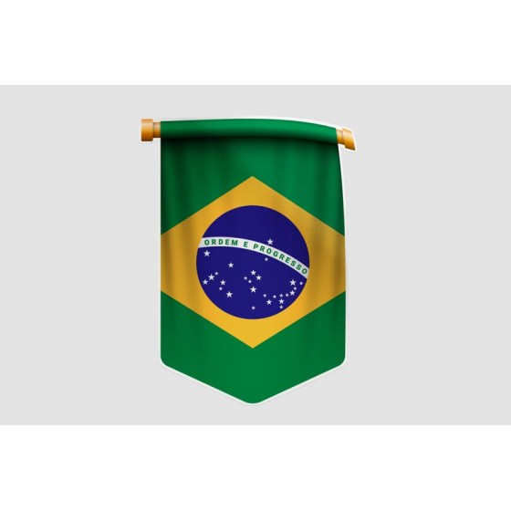 Brazil Pennant Flag Sticker
