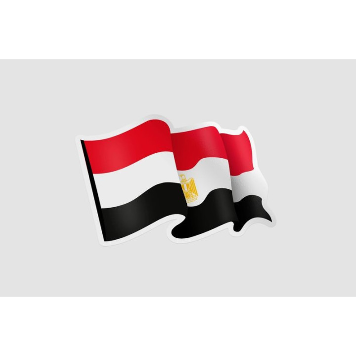 Egypt Flag Waving Style 7 - DecalsHouse