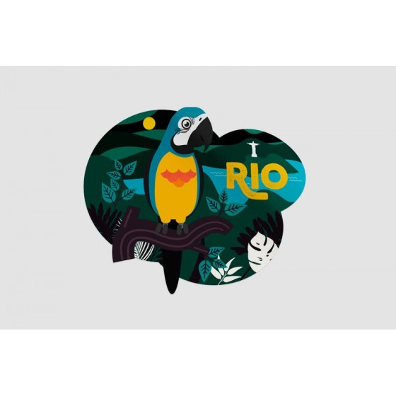 Brazil Rio Parrot Sticker