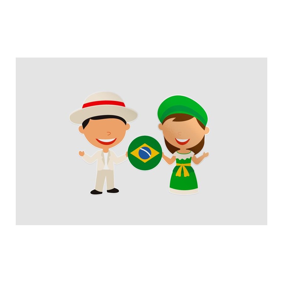 Brazil Traditional Dress Sticker - DecalsHouse