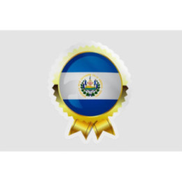 El Salvador Flag Badge Style 3 - DecalsHouse