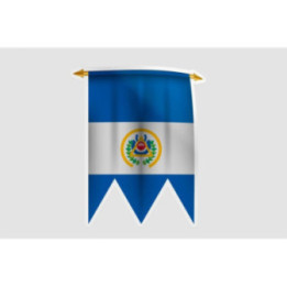El Salvador Flag Pennant Style 11 - DecalsHouse