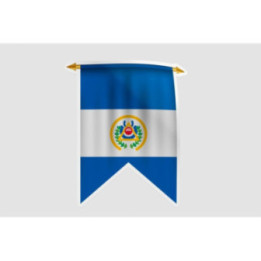 El Salvador Flag Pennant Style 9 - DecalsHouse