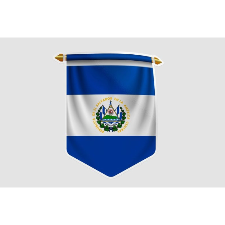El Salvador Flag Pennant - DecalsHouse