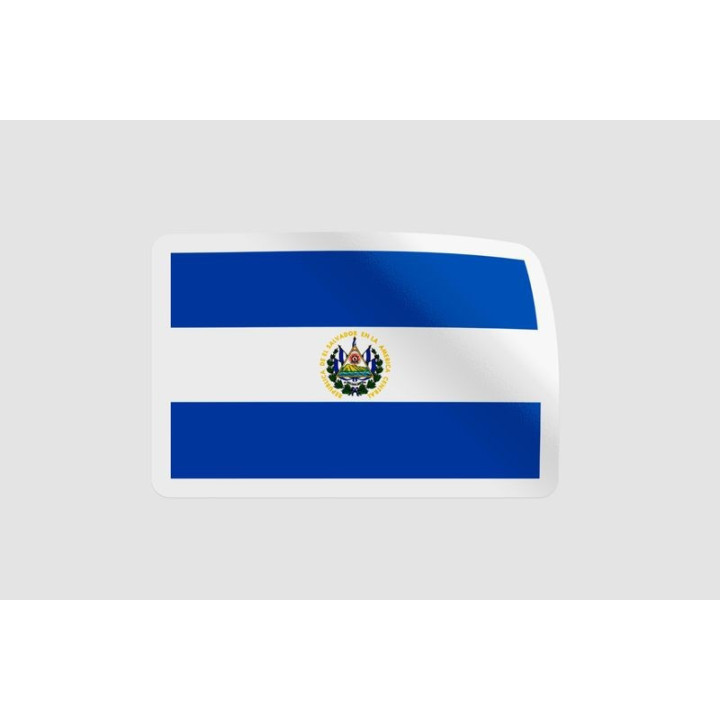 El Salvador Flag Style 3 - DecalsHouse