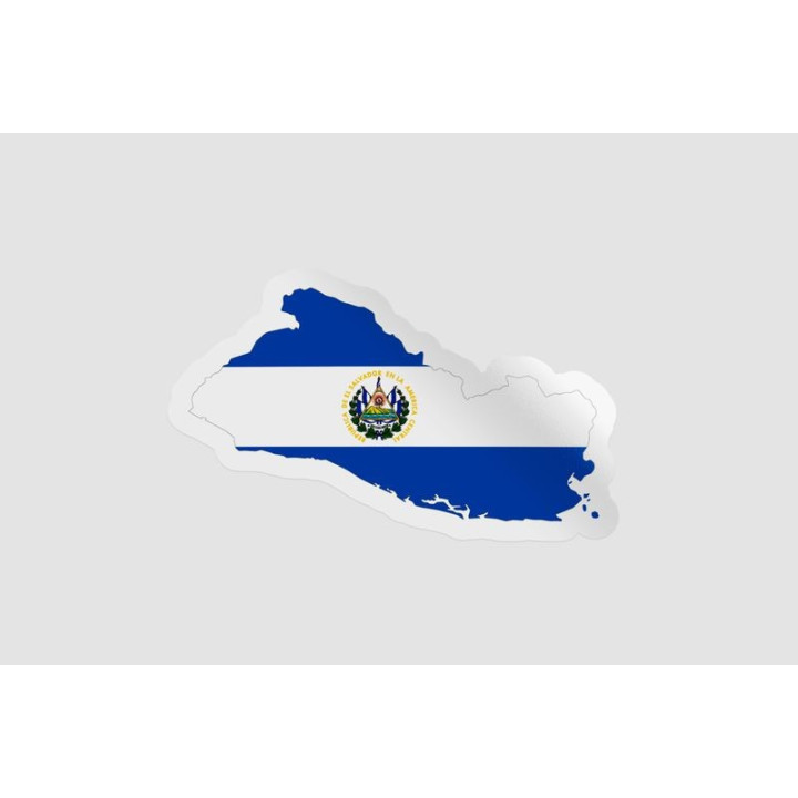 El Salvador Map Flag - DecalsHouse