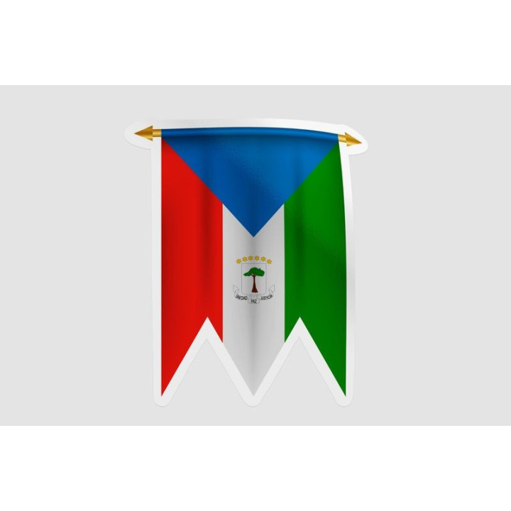 Equatorial Guinea Flag Pennant Style 10 - DecalsHouse