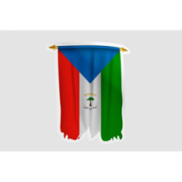 Equatorial Guinea Flag Pennant Style 3 - DecalsHouse