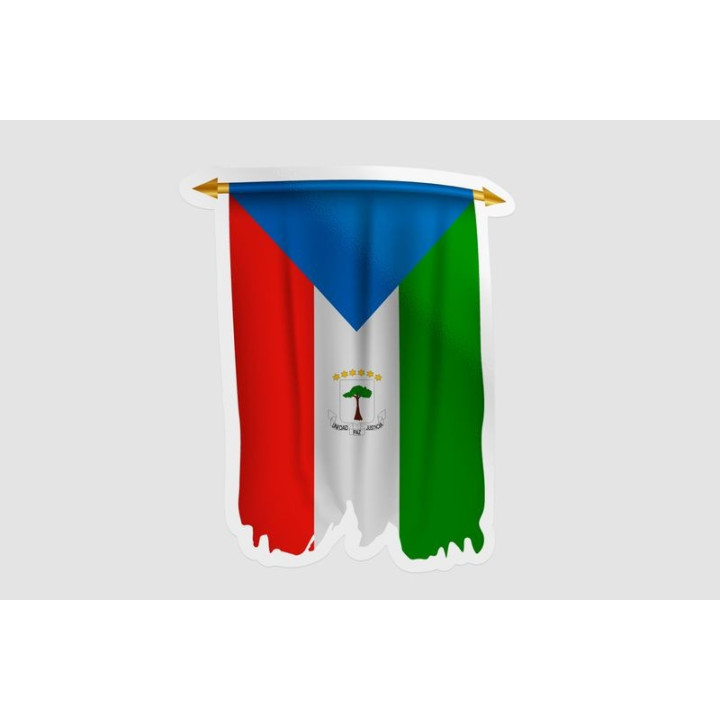 Equatorial Guinea Flag Pennant Style 3 - DecalsHouse