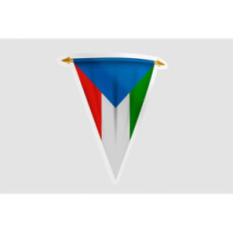 Equatorial Guinea Flag Pennant Style 4 - DecalsHouse