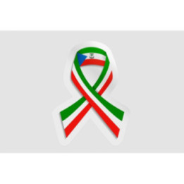 Equatorial Guinea Flag Ribbon Style 2 - DecalsHouse