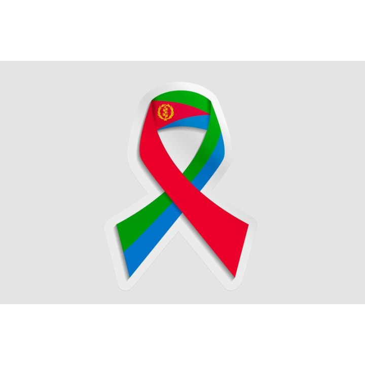 Eritrea Flag Ribbon Style 2 - DecalsHouse