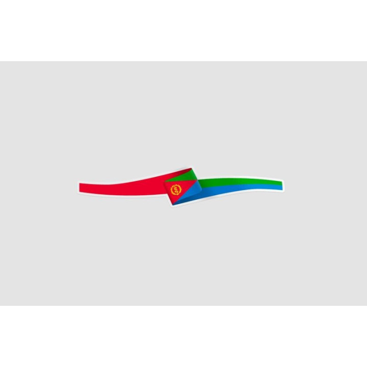 Eritrea Flag Ribbon Style 3 - DecalsHouse