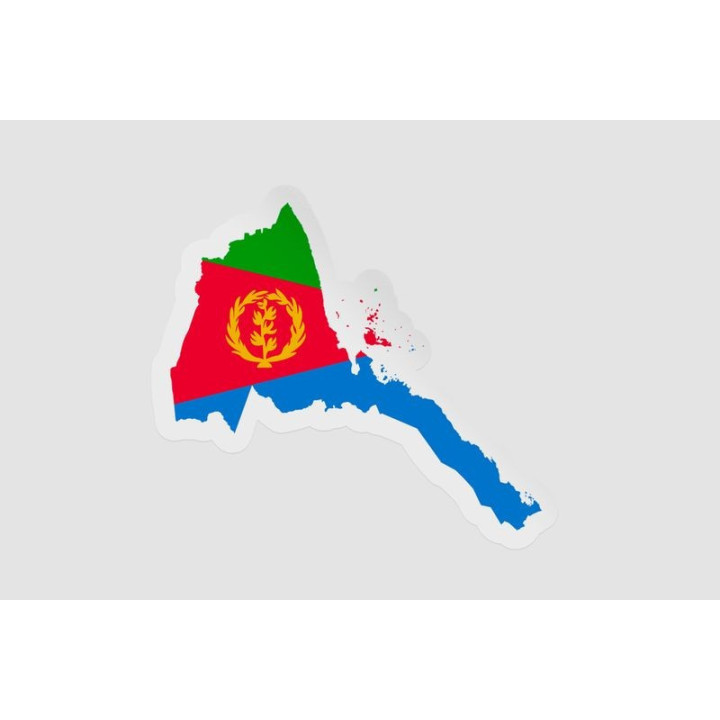 Eritrea Map Flag Style 2 - DecalsHouse