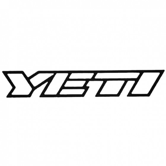 Yeti Text Outline Cycling