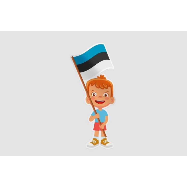 Estonia Boy Flag Style 2 - DecalsHouse