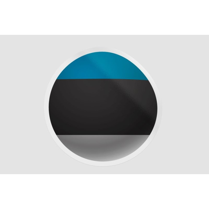 Estonia Flag Badge Style 10 - DecalsHouse