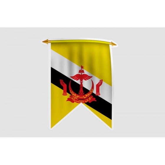 Brunei Flag Style 10 Sticker