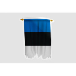 Estonia Flag Pennant Style 3 - DecalsHouse