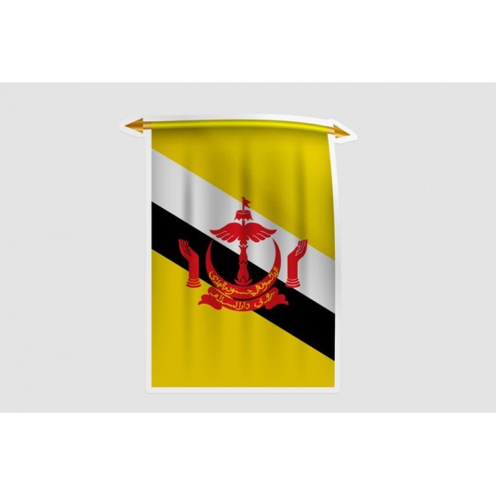 Brunei Flag Style 14 Sticker