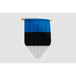 Estonia Flag Pennant Style 7 - DecalsHouse