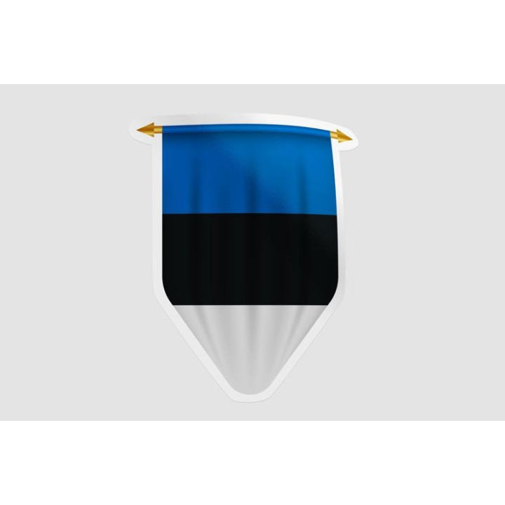 Estonia Flag Pennant Style 7 - DecalsHouse
