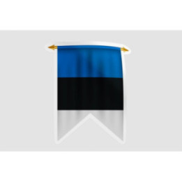 Estonia Flag Pennant Style 8 - DecalsHouse