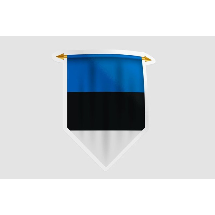 Estonia Flag Pennant Style 9 - DecalsHouse