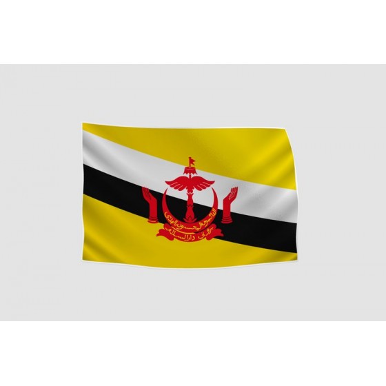 Brunei Flag Style 19 Sticker