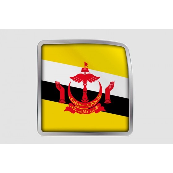 Brunei Flag Style 5 Sticker