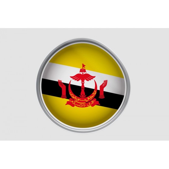 Brunei Flag Style 6 Sticker