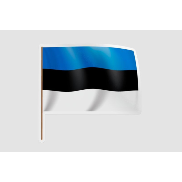 Estonia Flag Waving - DecalsHouse