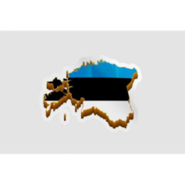 Estonia Map Flag Style 2 - DecalsHouse