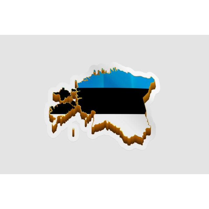Estonia Map Flag Style 2 - DecalsHouse