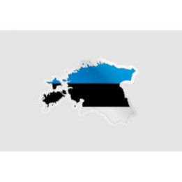 Estonia Map Flag Style 4 - DecalsHouse