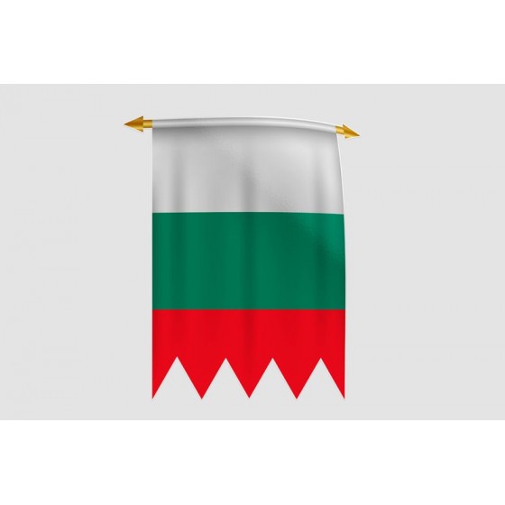 Bulgaria Flag Style 14 Sticker