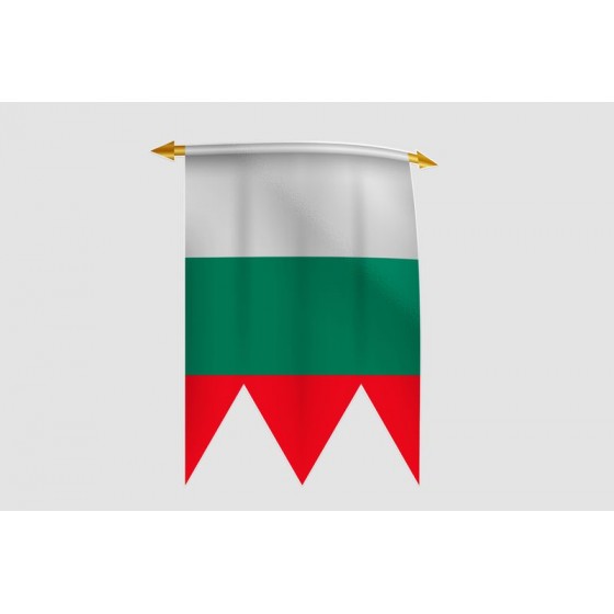 Bulgaria Flag Style 9 Sticker